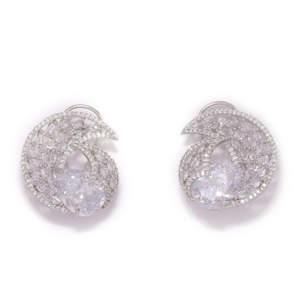 Timeless Twirl Earrings (Rodium)