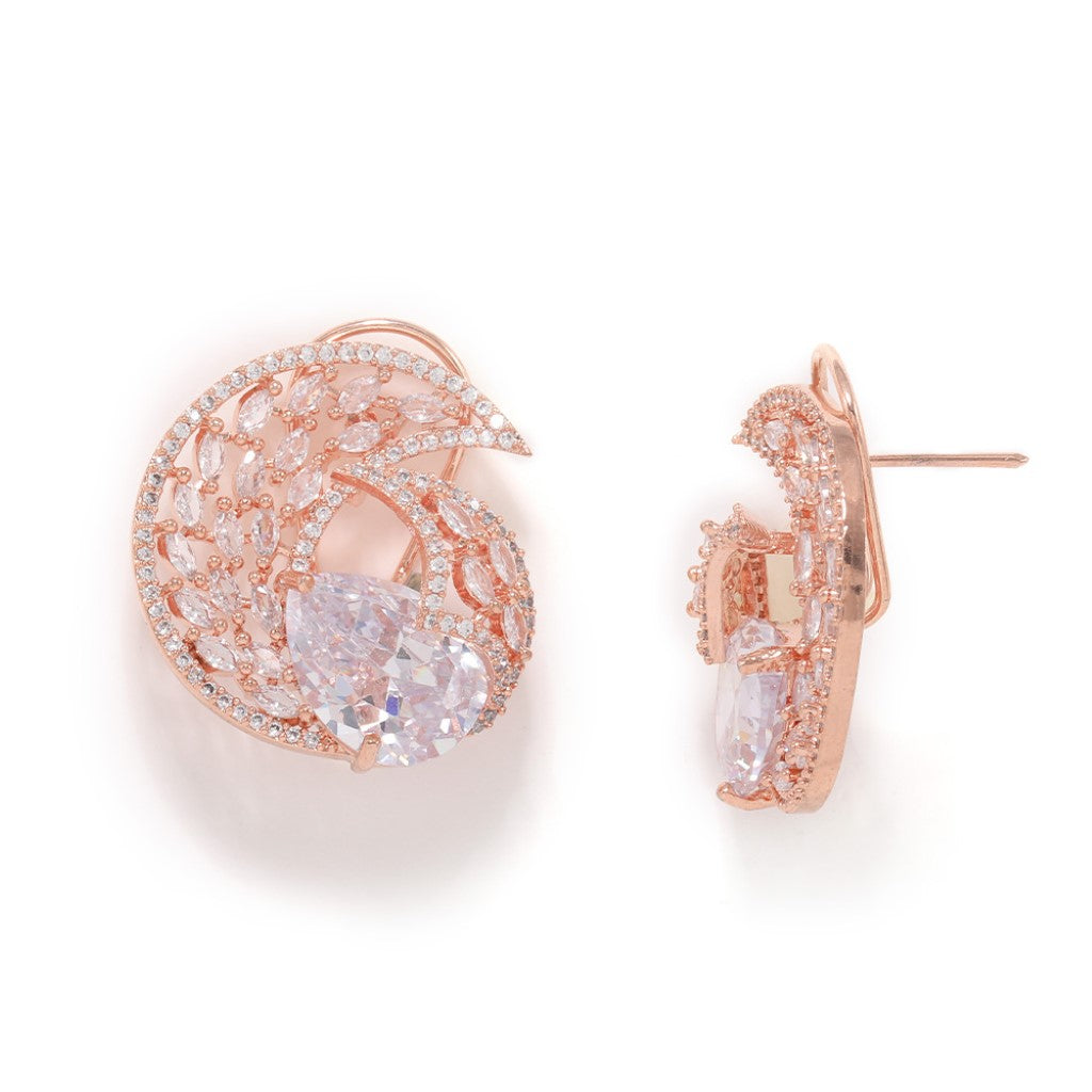 Timeless Twirl Earrings (Rose Gold)