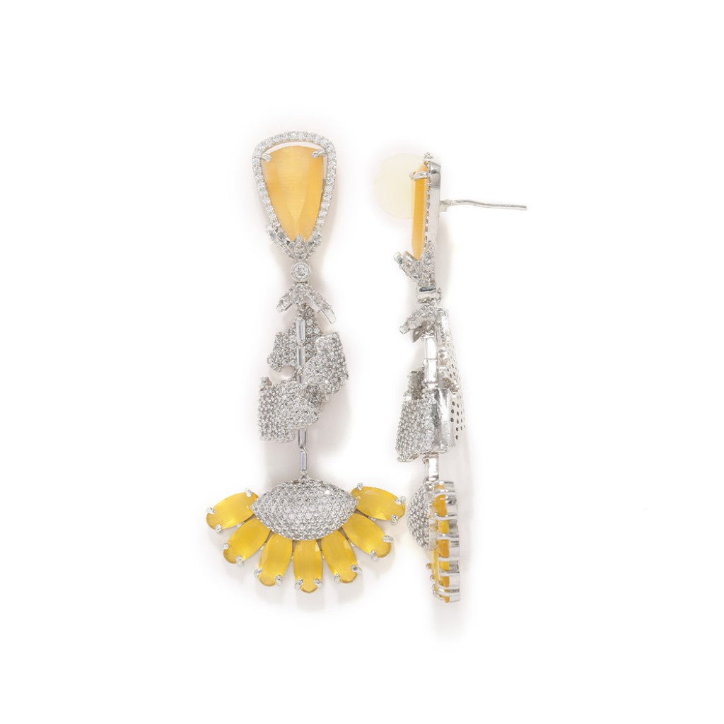 Glamour Gardenia Earrings (Yellow)