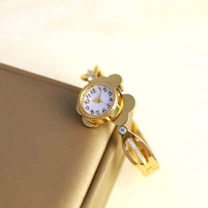 Celeste Bloom Gold-Plated Bangle Watch