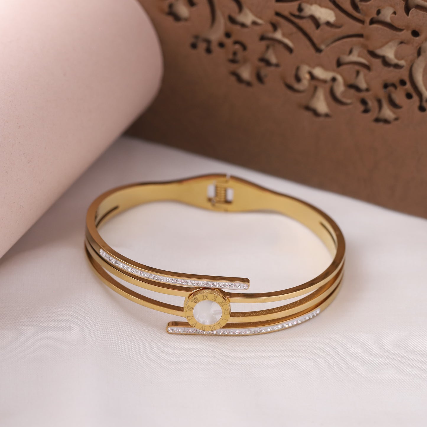 Celestial Orbit 18K Gold PVD Elegance Bracelet