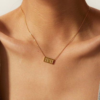 Angel Number 18K Gold PVD Necklace