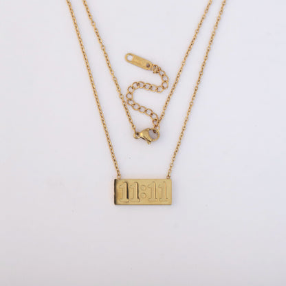 Angel Number 18K Gold PVD Necklace