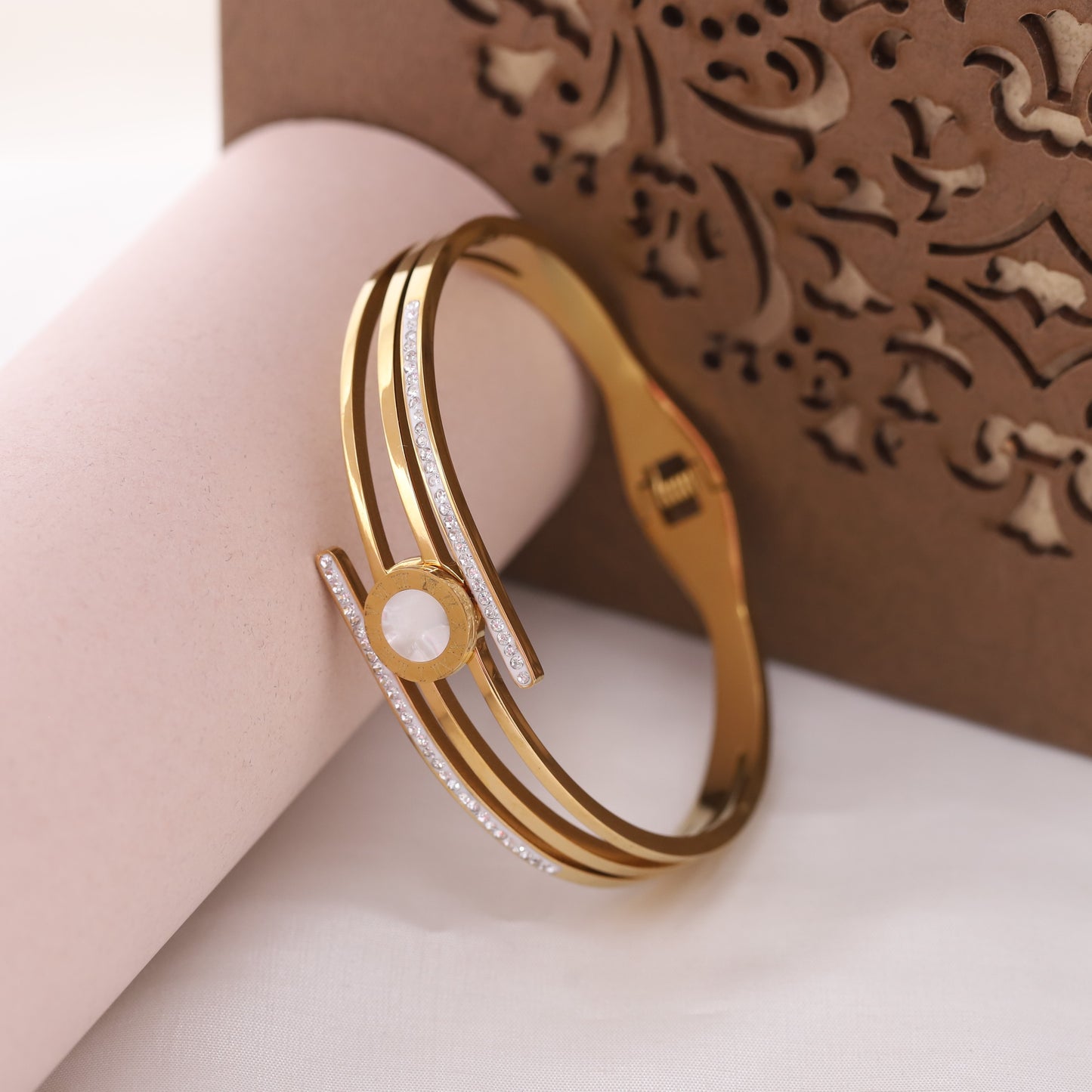 Celestial Orbit 18K Gold PVD Elegance Bracelet