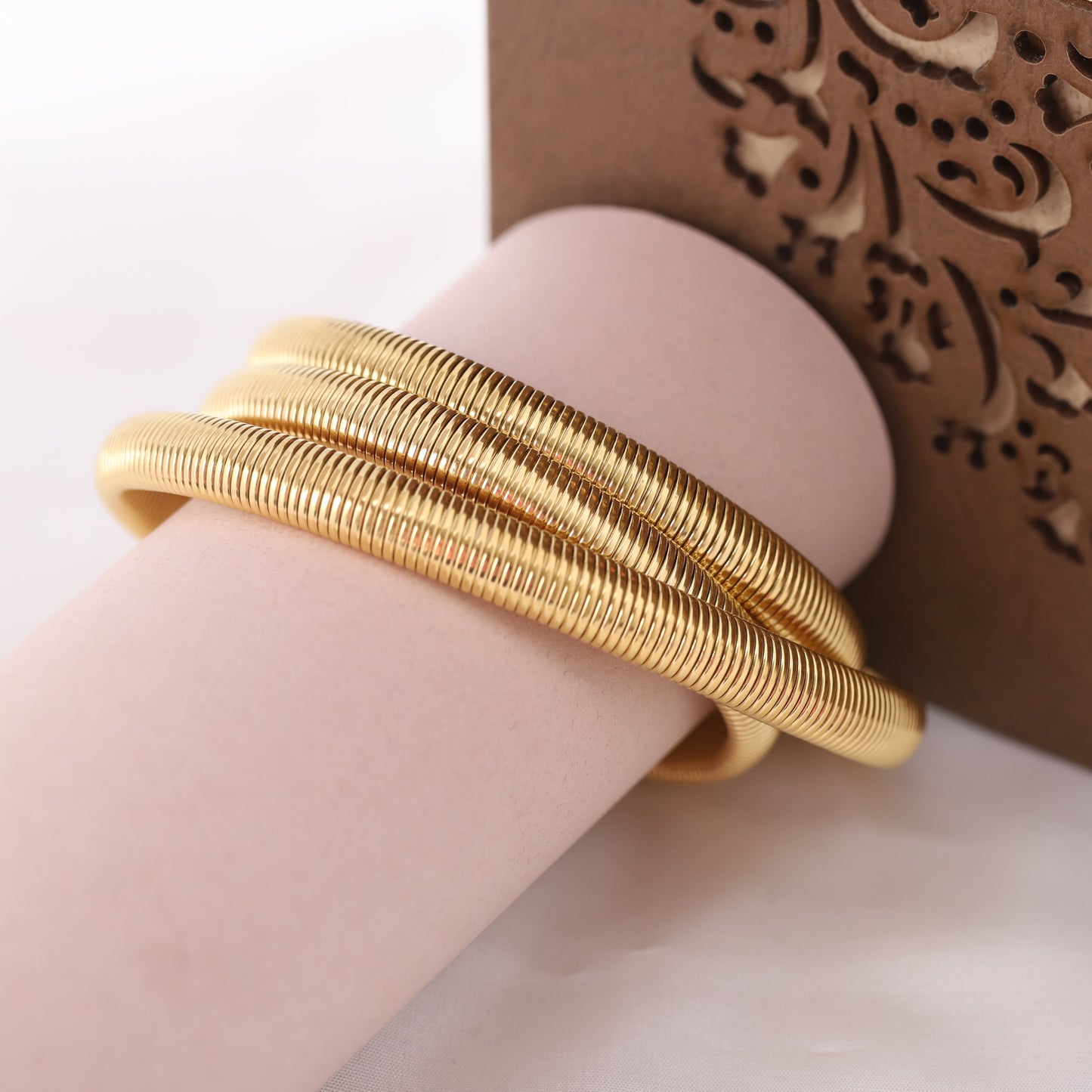 Spiral 18K Gold PVD Bracelet