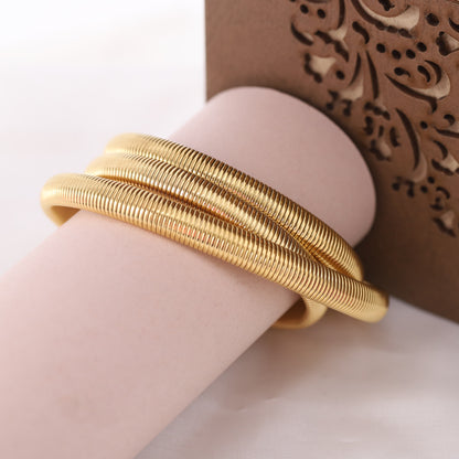 Spiral 18K Gold PVD Bracelet