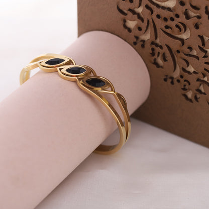 Drop Stone 18K Gold PVD Bracelet