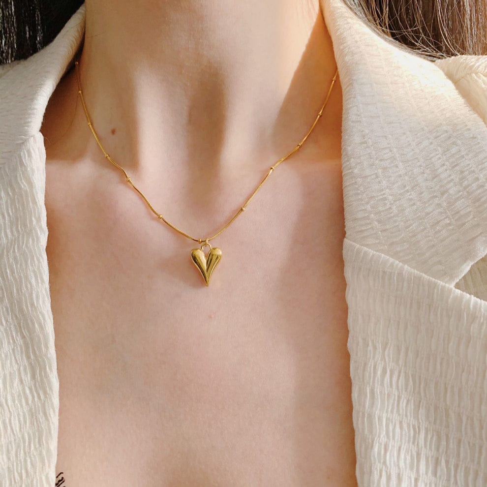 Golden Heartbeat 18K gold pvd Pendant