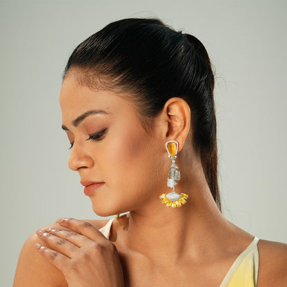 Glamour Gardenia Earrings (Yellow)