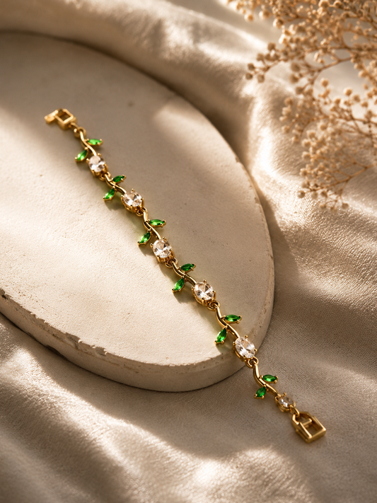 Calista Emerald Bloom Bracelet