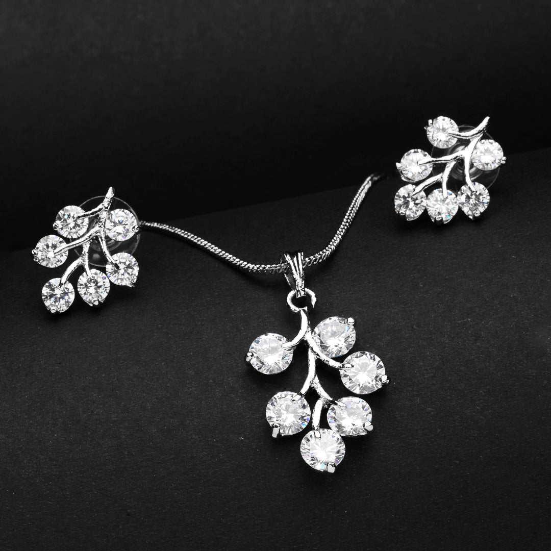 Eternal Blossom Pendant Set (Rodium)