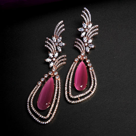 Feathered Flight Earrings (Pink)