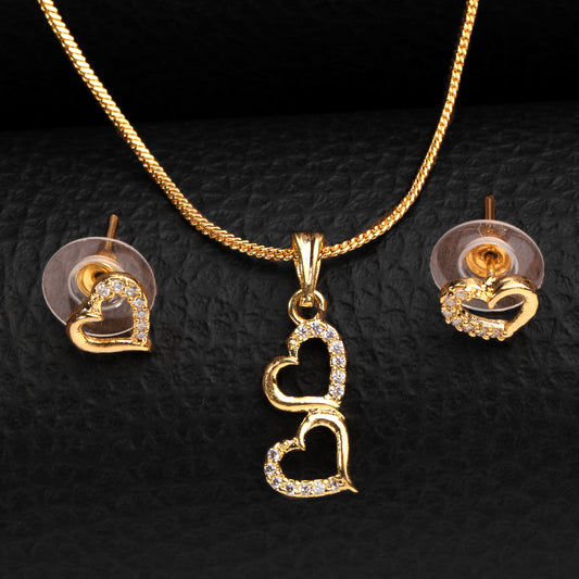 Forever Yours Pendant Set (Gold)