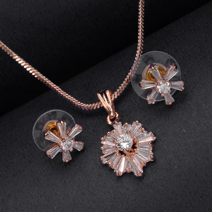 Gardenia Grace Pendant Set (Rose Gold)