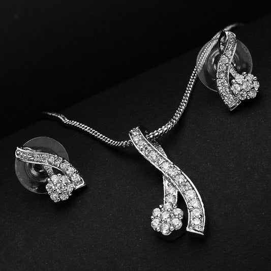 Graceful Drapery Pendant Set (Rodium)