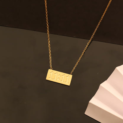 Angel Number 18K Gold PVD Necklace