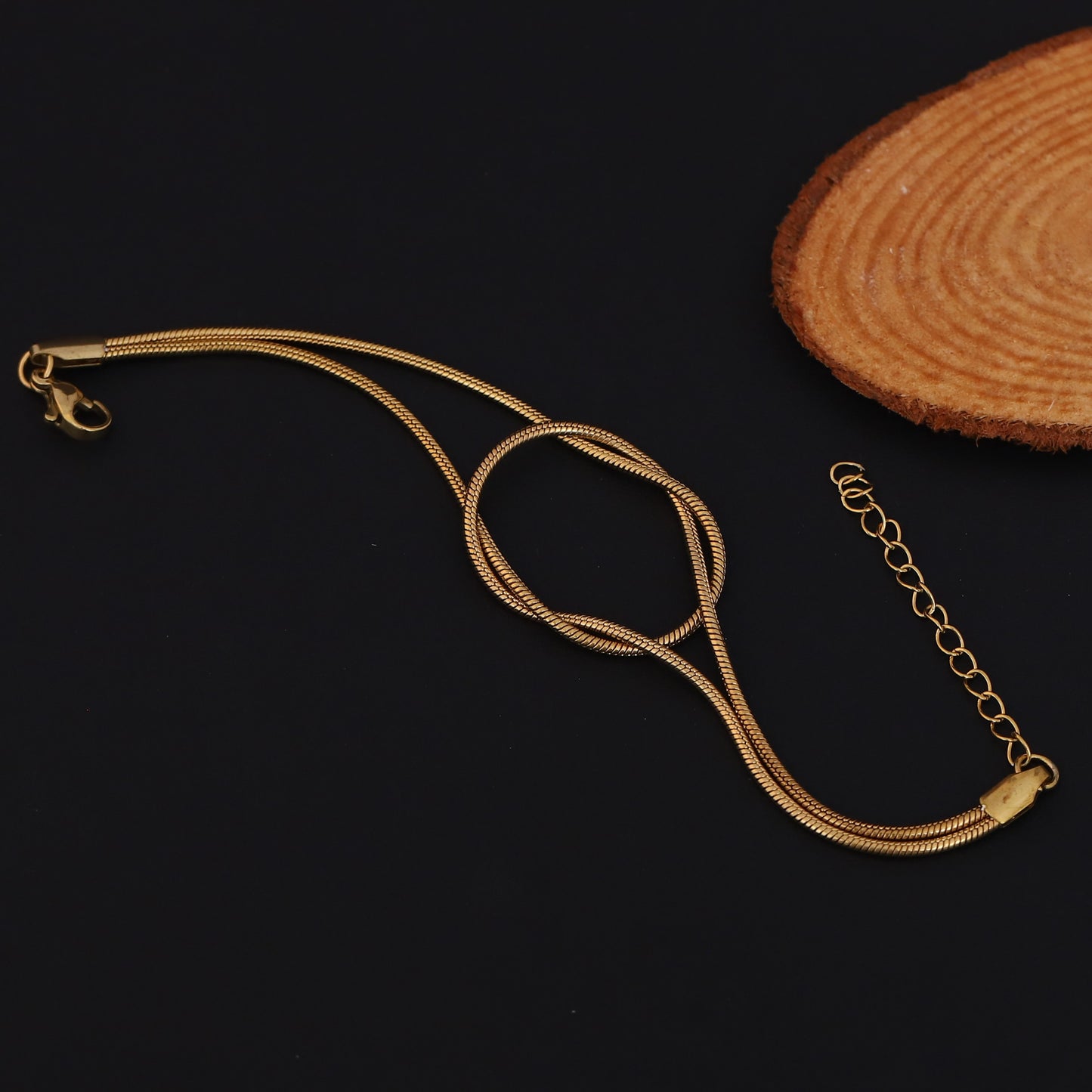 Eternal Twist 22K Gold PVD Bracelet