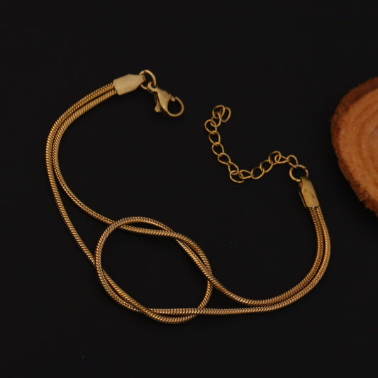Eternal Twist 22K Gold PVD Bracelet