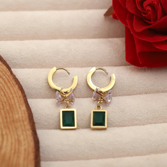 Crystal Wink 22K Gold PVD Earrings