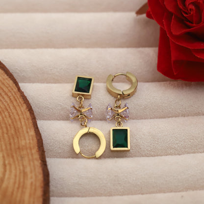 Crystal Wink 22K Gold PVD Earrings
