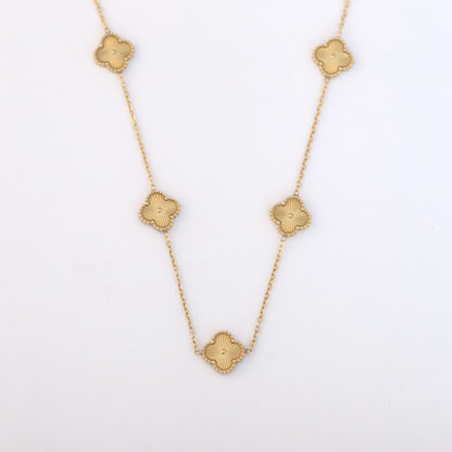 Elegant Clover 18K Gold PVD Necklace