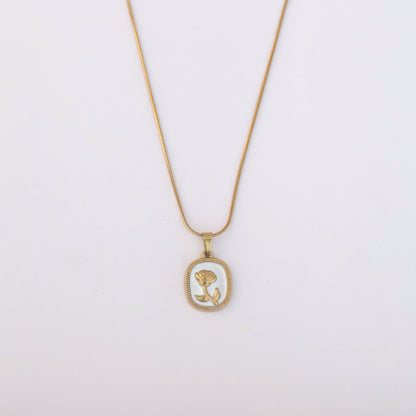 Elysian Rose 18K Gold PVD Pendant