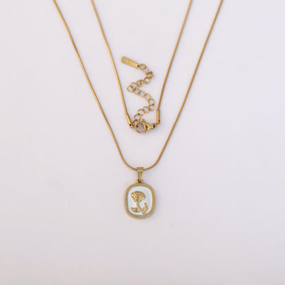 Elysian Rose 18K Gold PVD Pendant