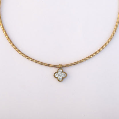 Two-in-one Clover Collar 18K Gold PVD Necklace