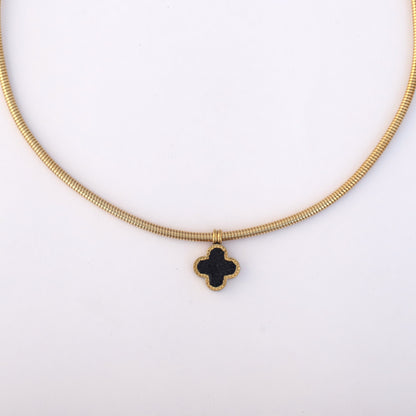 Two-in-one Clover Collar 18K Gold PVD Necklace