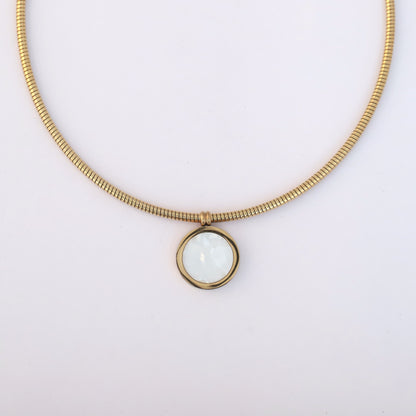 Reversible Enamel 18K Gold PVD Collar Necklace