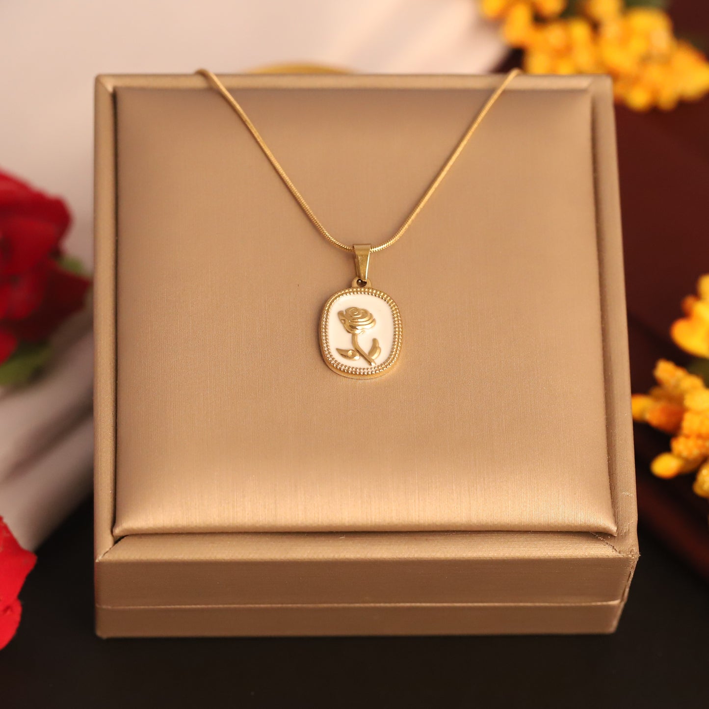 Elysian Rose 18K Gold PVD Pendant
