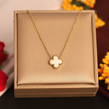 White Clover 18K Gold PVD Pendant