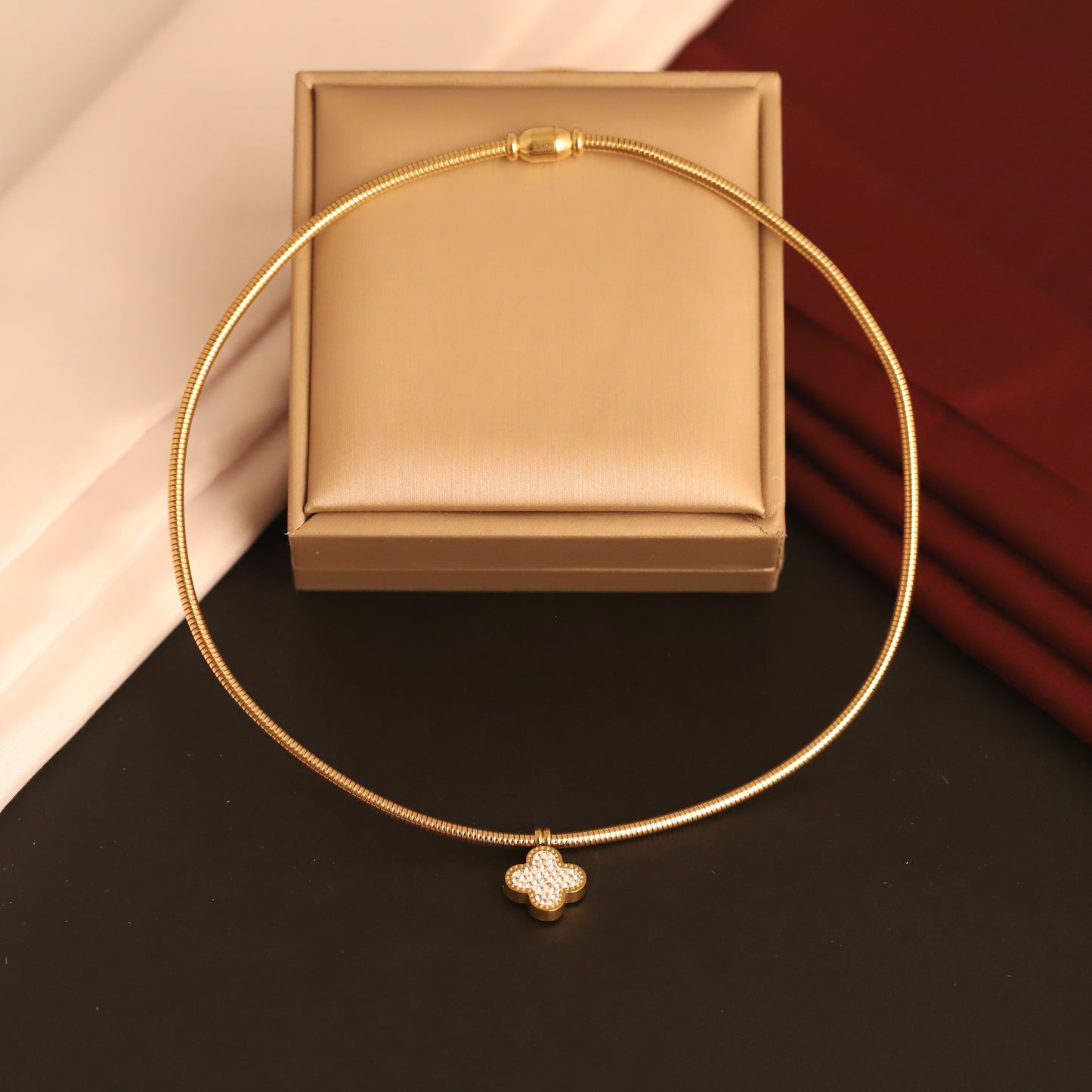 Two-in-one Clover Collar 18K Gold PVD Necklace