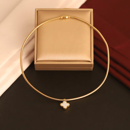 Two-in-one Clover Collar 18K Gold PVD Necklace