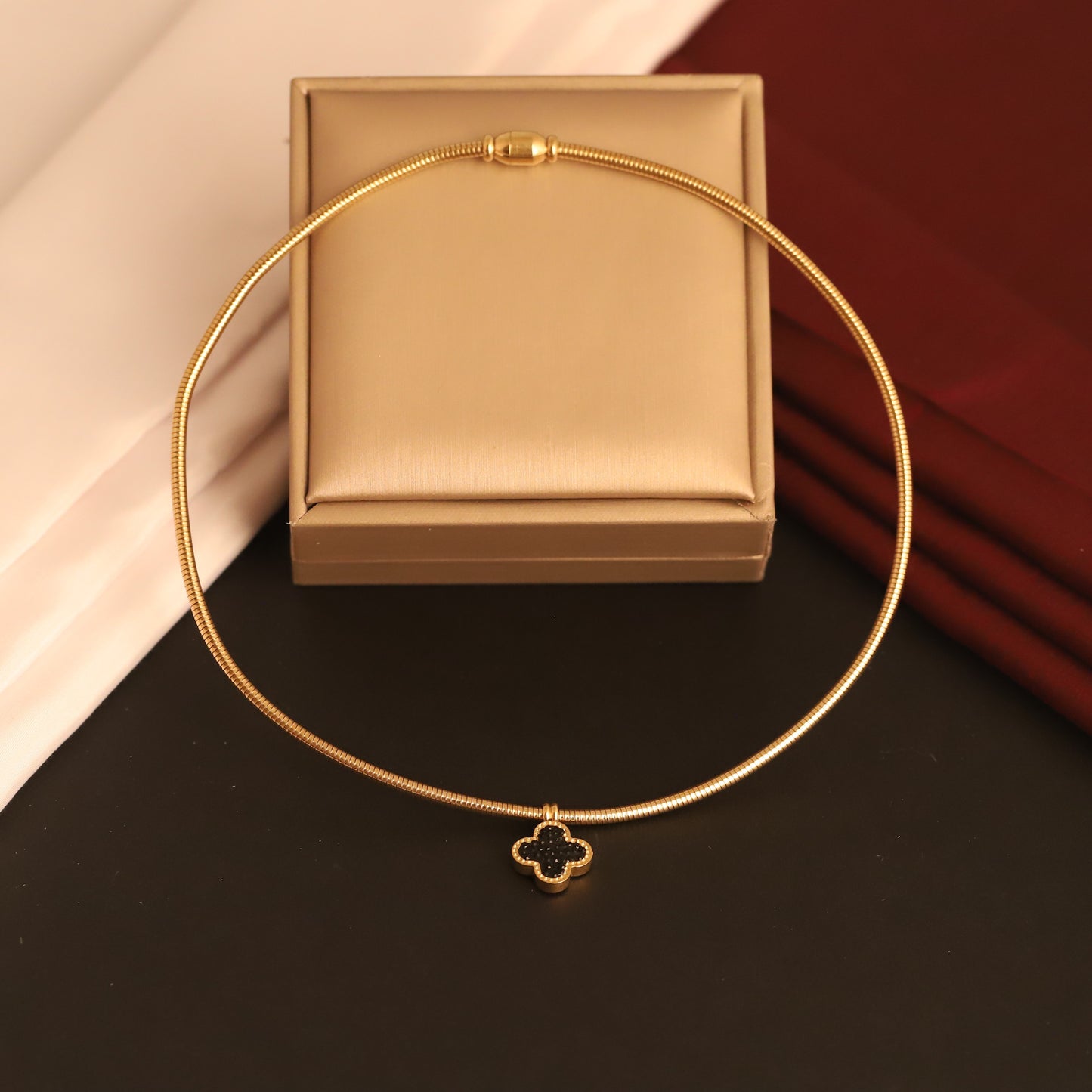 Two-in-one Clover Collar 18K Gold PVD Necklace