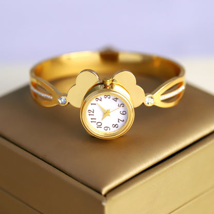 Celeste Bloom Gold-Plated Bangle Watch