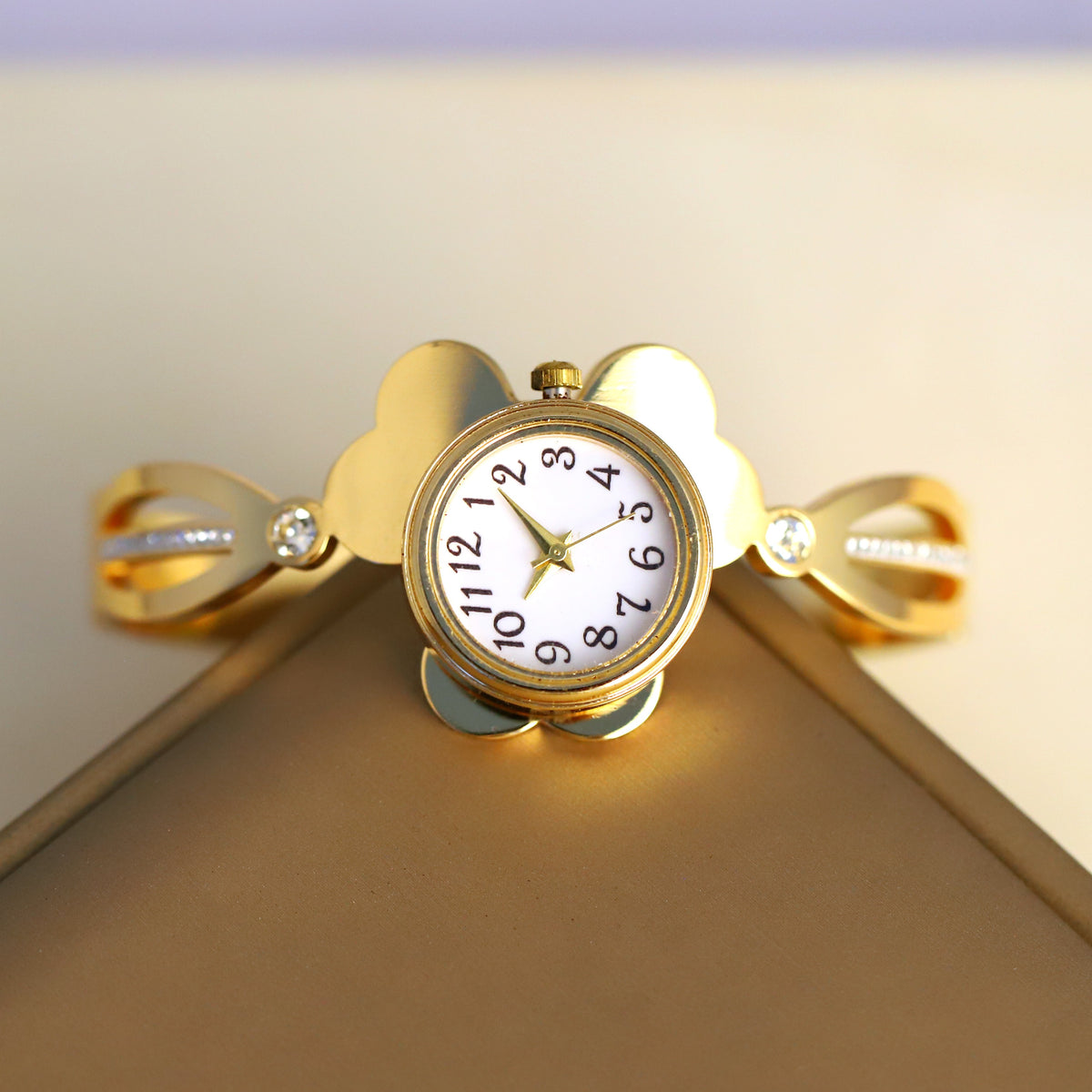Celeste Bloom Gold-Plated Bangle Watch