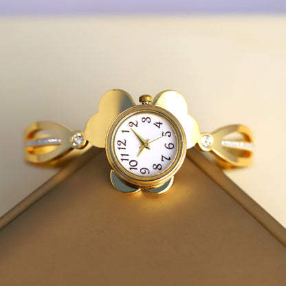 Celeste Bloom Gold-Plated Bangle Watch
