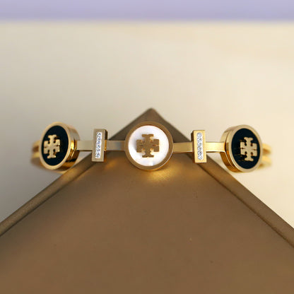 Trinity Luxe Gold-Plated Enamel Charm Bracelet