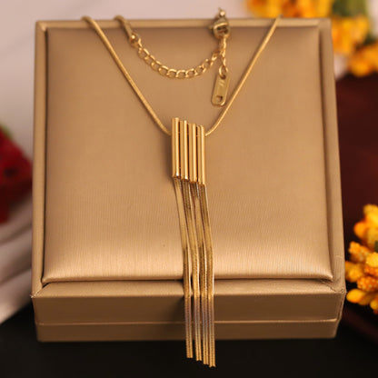 Golden Stream 18K Gold PVD Necklace