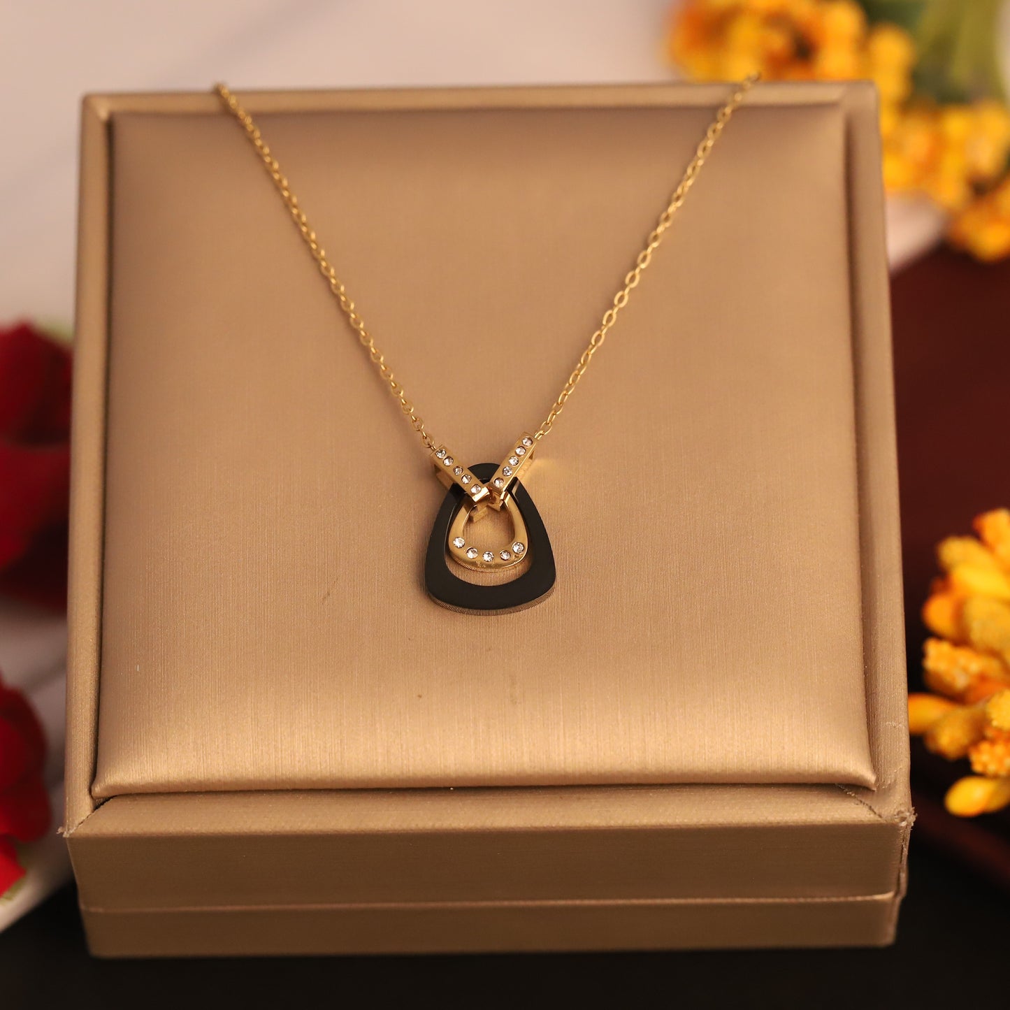 Harmonic Loops 18K Gold PVD Necklace