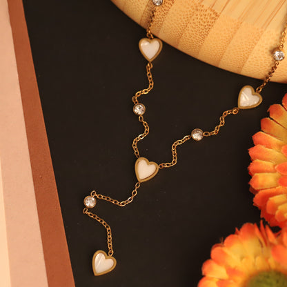 Heart Drop 18K Gold PVD Necklace