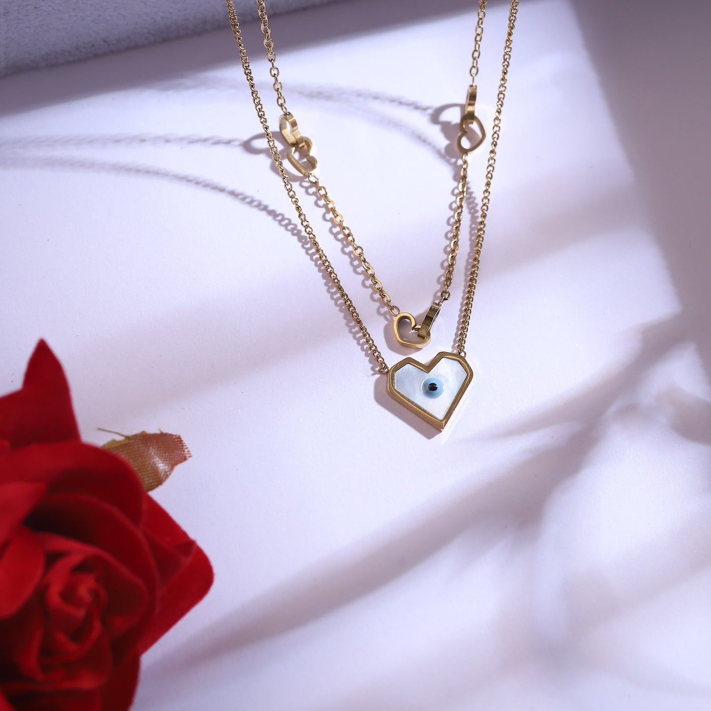 Golden Guard 18K Gold PVD Heart Set