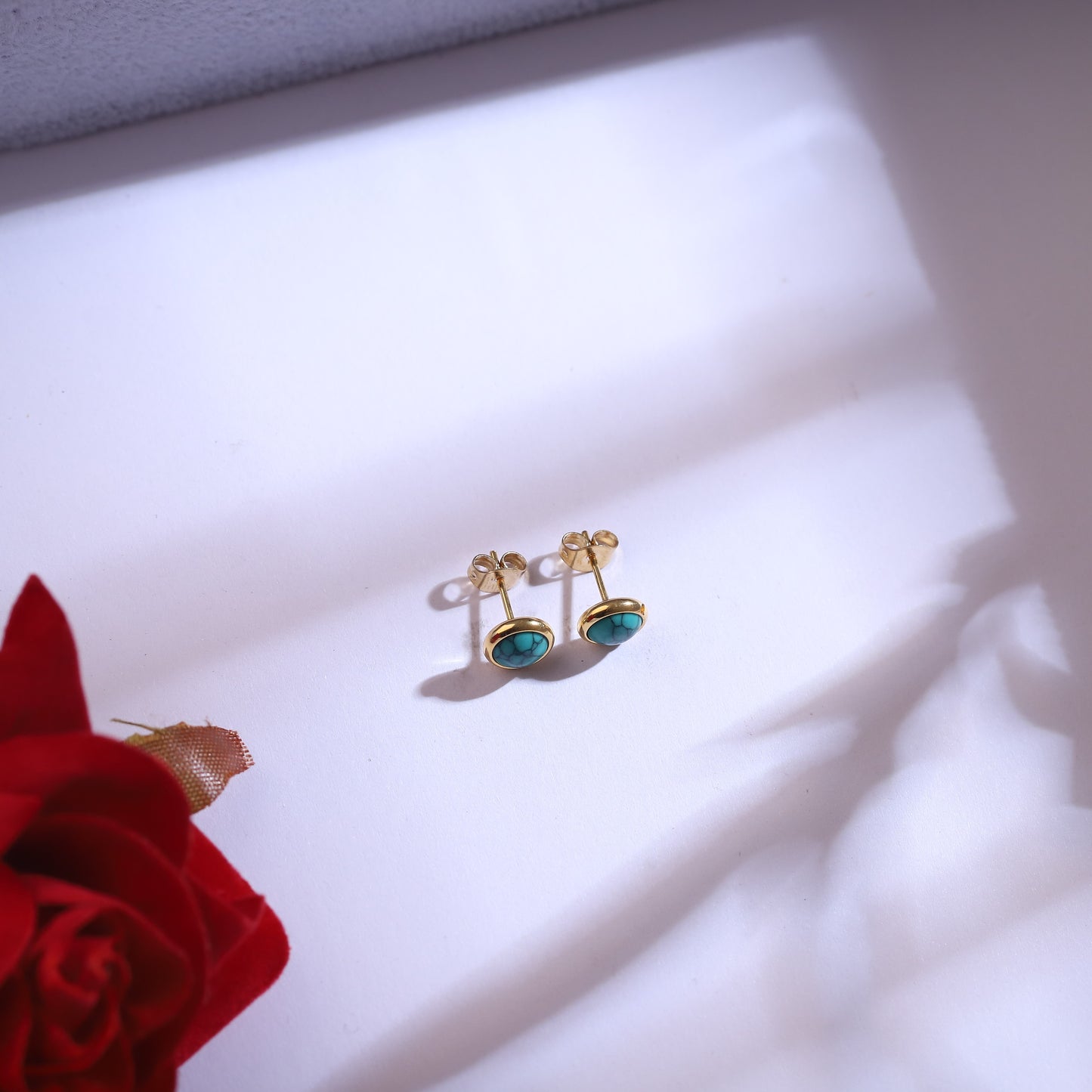 Solar Soul 18K Gold PVD & Turquoise Charm Necklace