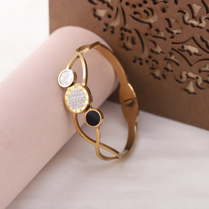 Roman Elegance 18K Gold PVD Bracelet