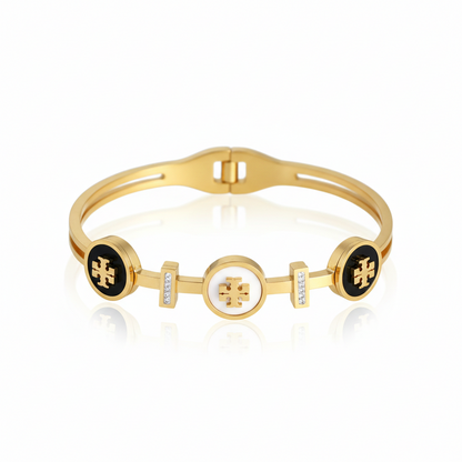 Trinity Luxe Gold-Plated Enamel Charm Bracelet