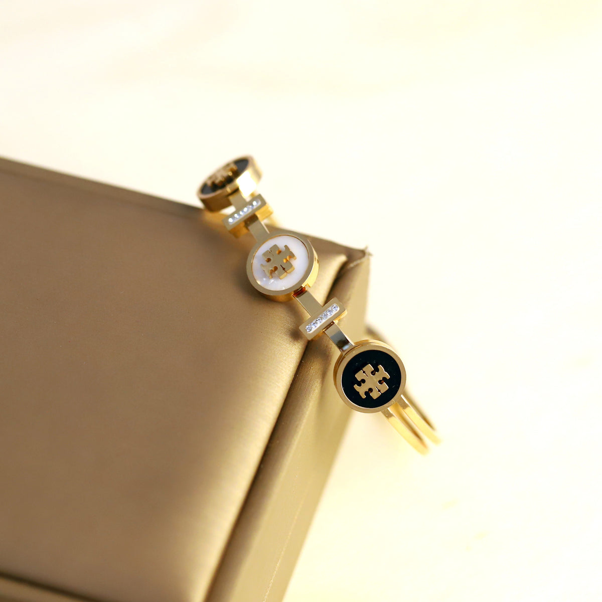 Trinity Luxe Gold-Plated Enamel Charm Bracelet