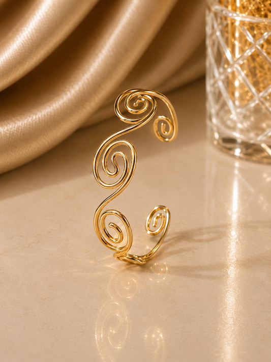 Calista Twisted Silk Cuff
