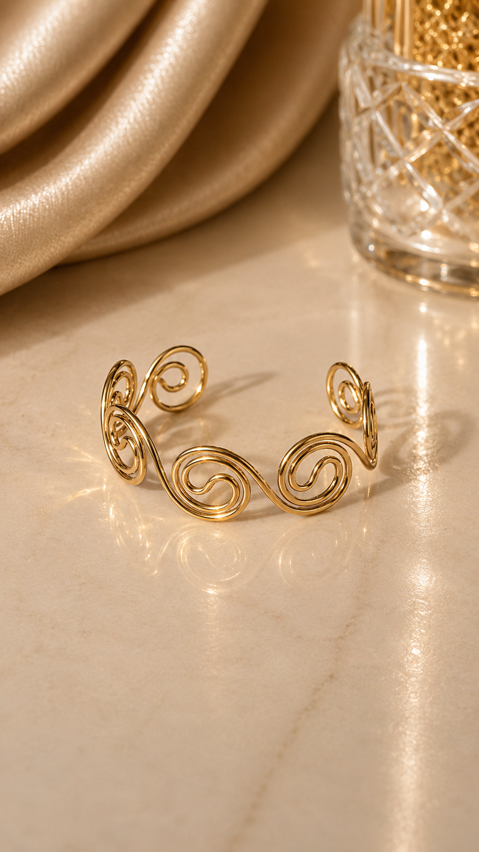 Calista Twisted Silk Cuff