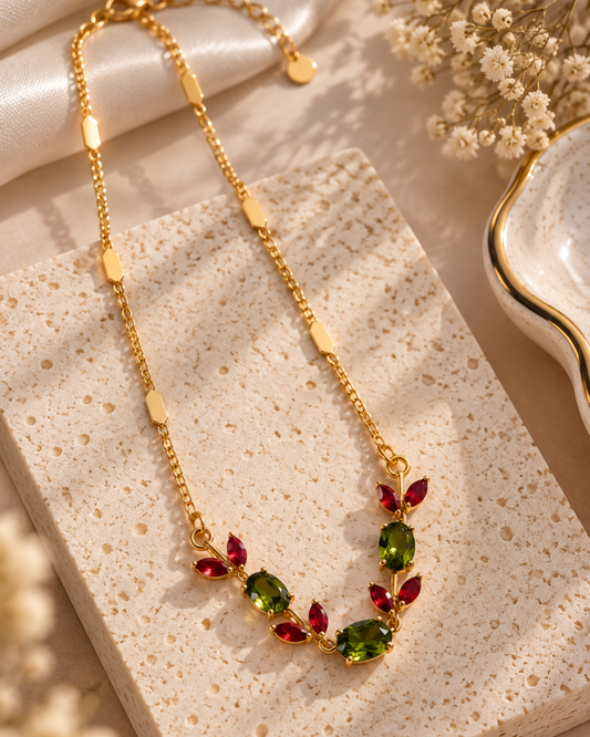 Multicolor Marquise Wreath Necklace